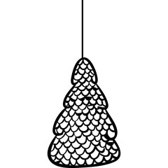 Christmas, New Year Vector Icon element, Isolated white background