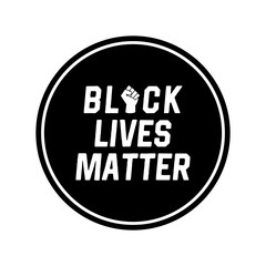 Black lives matter vector sticker sign design.