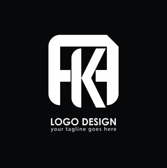 AK AK Logo Design, Creative Minimal Letter AK AK Monogram