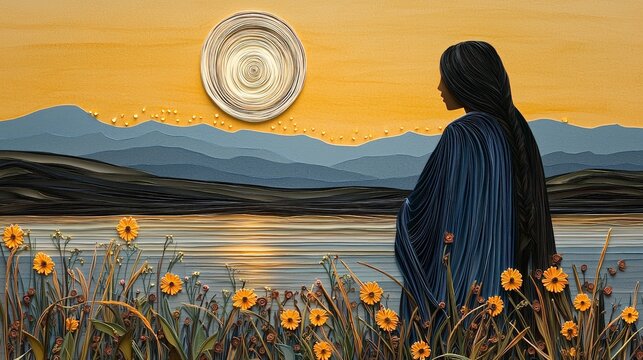 Tzotzil princess by highland lake