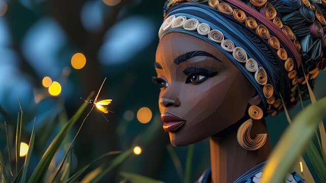 Basotho princess by mountain lake
