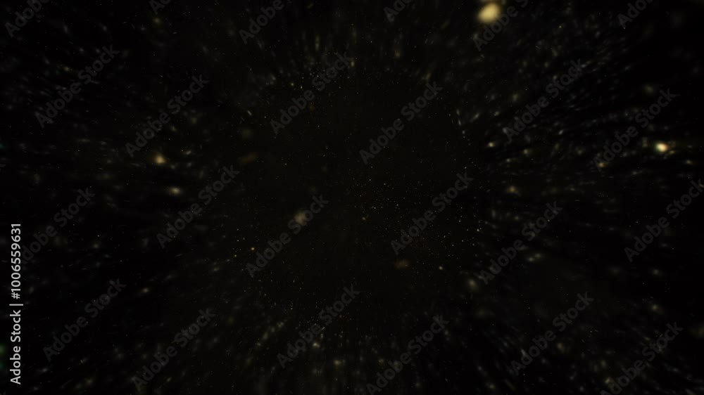 Poster 4k explosion of golden bokeh lights. holiday motion background. glowing particle abstract. 2160p 60f