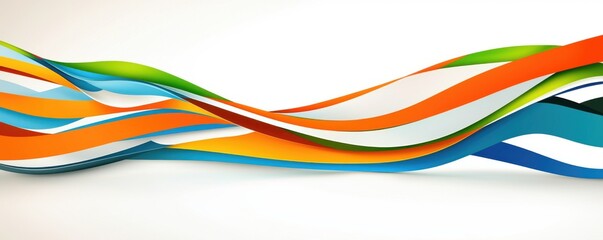 Bold Abstract Graphic with Colorful Waves