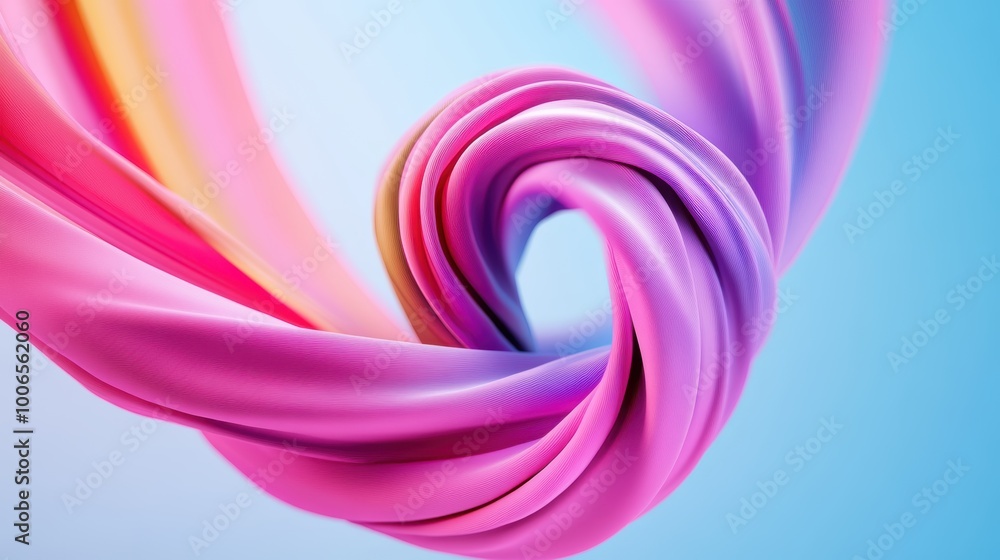 Poster swirling abstract shapes in vibrant hues of purple, creating a dynamic and mesmerizing visual.