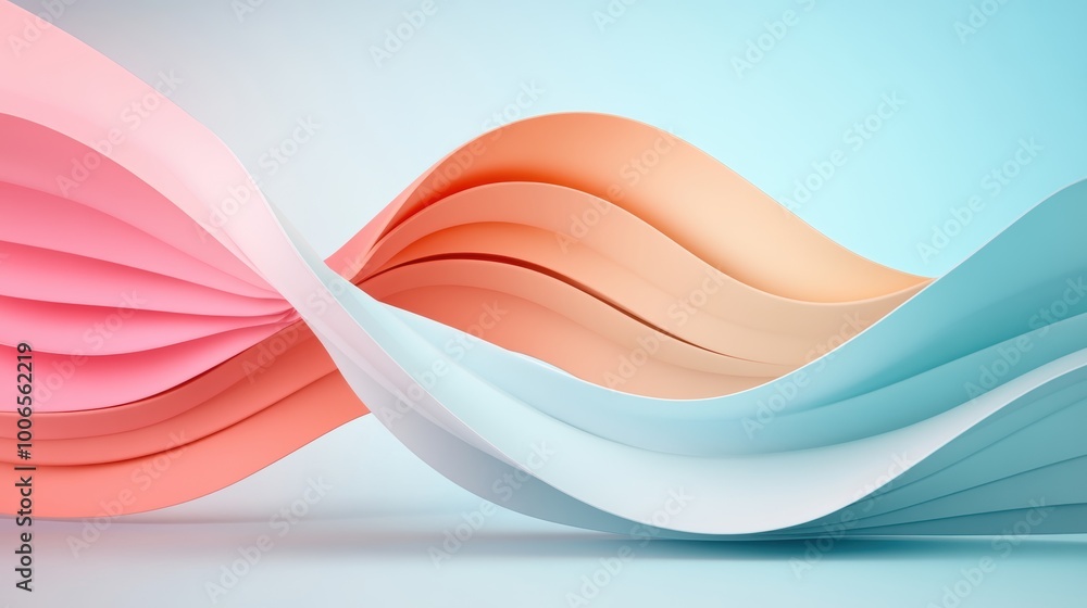 Aufkleber abstract lines and shapes flowing seamlessly, creating a sense of movement and energy.