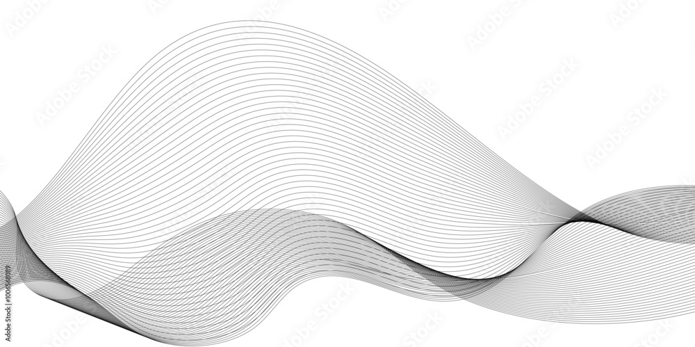 Poster abstract grey, white smooth element swoosh speed wave modern stream transparent background. abstract