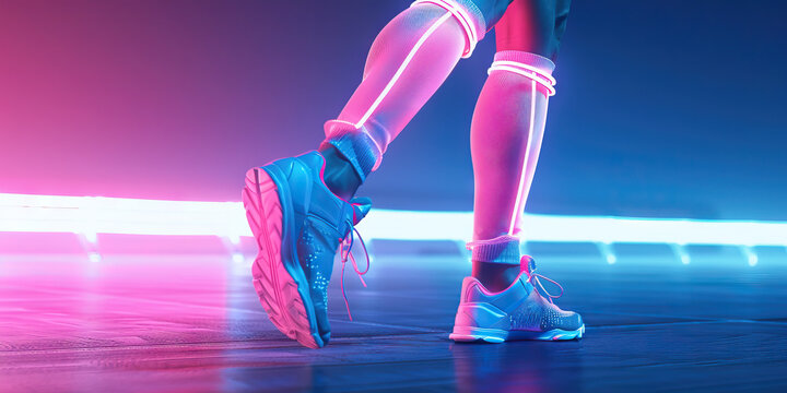 Fitness (Leg Warmers): A figure wearing leg warmers and workout gear, symbolizing the fitness craze of the 1980s
