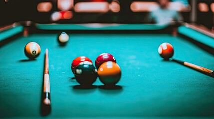 A snooker club bar area, with drinks lined up and patrons relaxing after an intense match, adding to the social atmosphere.
