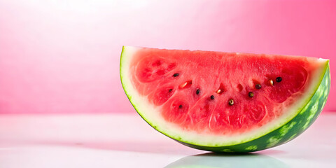 Macro Close-Up of Juicy Watermelon Slice: Capturing Vibrant Colors and Fresh Textures with a Slow Zoom for Seasonal Photo Stock Concept