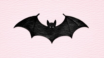 Fototapeta premium A watercolor bat icon, flying against a soft purple background, with textured, fluid brushstrokes.