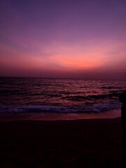 sunset on the beach