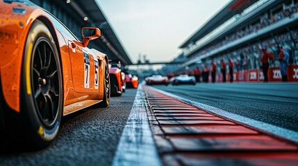 race cars on the track