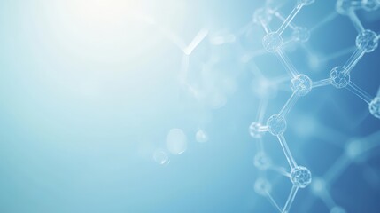 Abstract blue molecule background