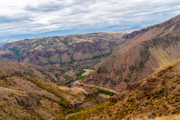 Landform consisting of hills and valleys. Kizilcahamam, Ankara.