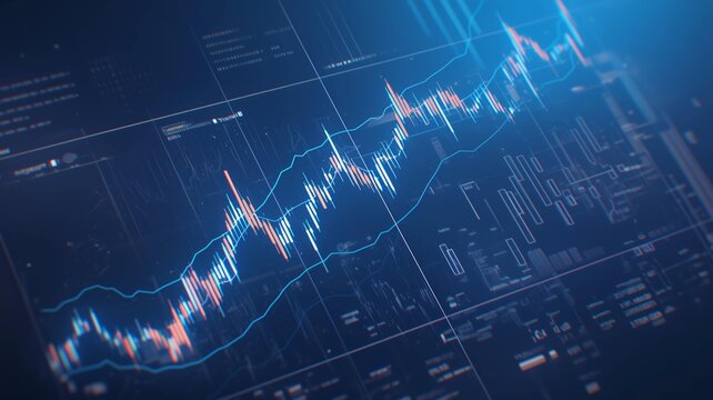 乱高下する為替_株価チャートグラフ