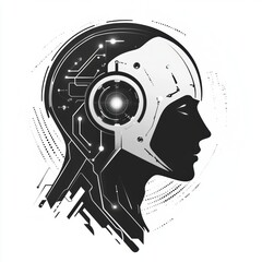Obraz premium Modern logo design showcasing transformative nature of AI