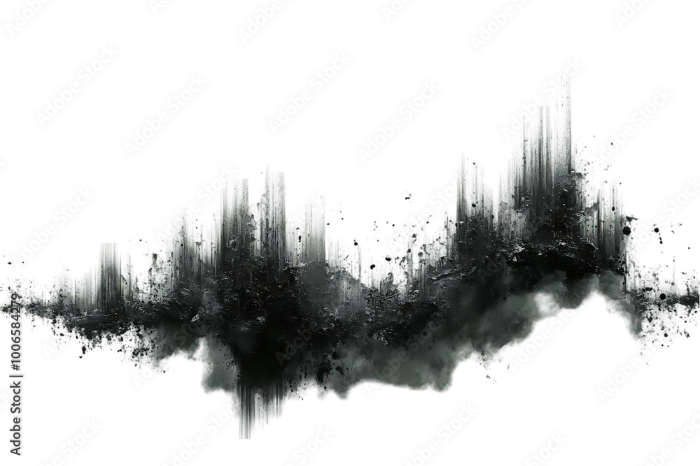 Poster dark abstract texture with a transparent background