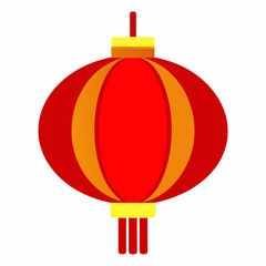 Traditional Red Lantern Vector Illustration for Chinese New Year Celebrations
