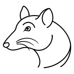 Vector Illustration of Rat Zodiac Icon Symbolizing Intelligence and Resourcefulness
