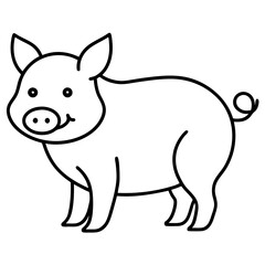Vibrant Pig Zodiac Icon Vector Illustration Celebrating Prosperity and Abundance in Your Designs


