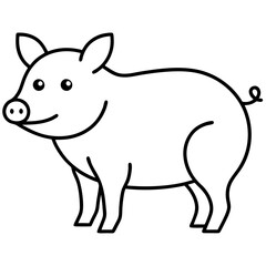 Whimsical Pig Zodiac Icon Vector Illustration Bringing Cheer and Luck to Your Graphic Projects






