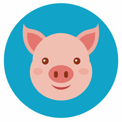 Charming Pig Zodiac Icon Vector Illustration Ideal for Creating Festive Designs and Celebratory Events

