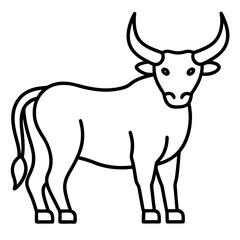 Stunning Ox Zodiac Icon Vector Illustration Emphasizing Loyalty and Stability






