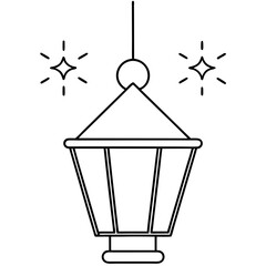 Elegant Lantern Design Featuring Chinese Characters Vector Illustration for Cultural Decor
