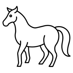 Elegant Horse Zodiac Vector Illustration Perfect for Astrology Designs
