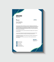 Modern corporate letterhead template design for your project