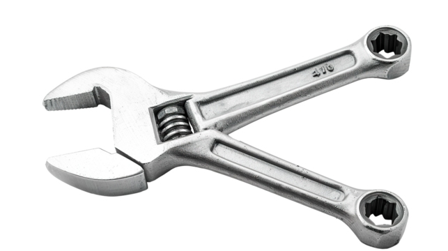 Adjustable Basin Wrench isolated on transparent background, PNG