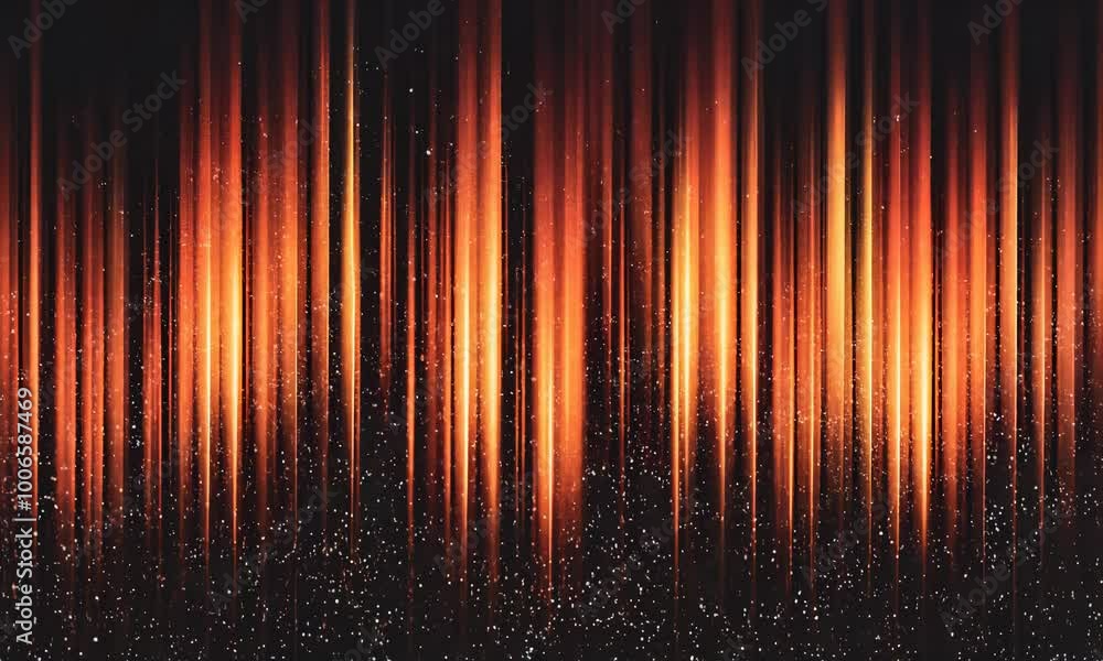 Poster abstract background with vertical glowing lines and subtle sparks, evocative of a cosmic or fiery la