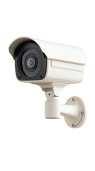 Surveillance camera with sleek design for security monitoring isolated white background, transparent background.
