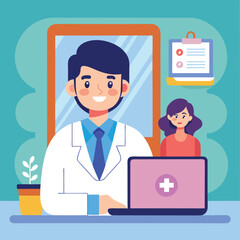 A Doctor Talking to a Patient on a Video Call, Showing Modern Telemedicine Practices.