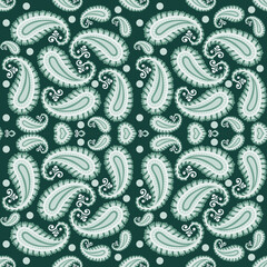 Seamless paisley vector all over pattern, illustration, textile, needlework