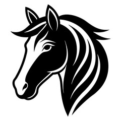 Minimal Horse Vector Illustration Elegant and Modern Design for Equine Art Enthusiasts
