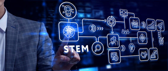 Science, technology, engineering and math. STEM concept. Business, Technology, Internet and network concept.