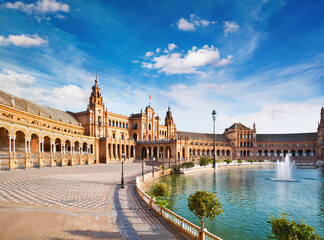 Fototapeta premium Spain Square Plaza de Espana. Seville, 