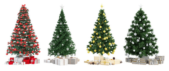 christmas tree and decorations