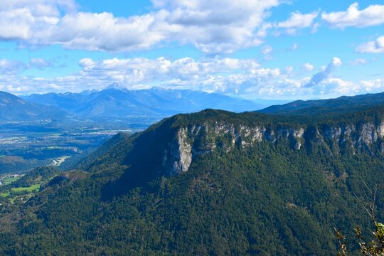 View of Babji Zob at the edge of Jelovica plareau in Gorenjska, Slovenia