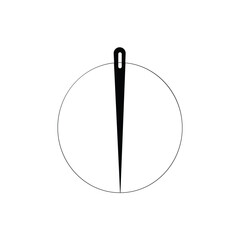 Needle icon. Sewing Needle icon. Thread needle icon on Flat style vector illustration.
