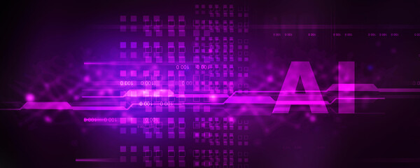 2d illustration Artificial Intelligence (AI) concept
