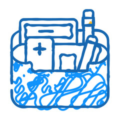 remote organizer living room doodle icon sketch vector. remote organizer living room sign. isolated symbol illustration