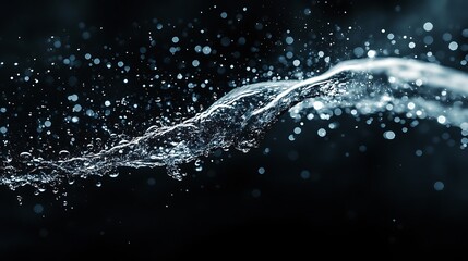 Obraz premium aerosol spray water, black background,