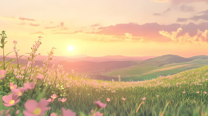 sunrise in the mountains