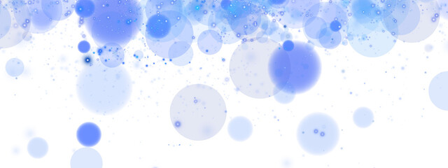 A luminous bokeh that gently shimmers with blue light. Light abstract glowing lights. Glowing bokeh effect isolated. Christmas background made of glowing dust. PNG.