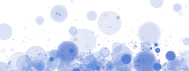 A luminous bokeh that gently shimmers with blue light. Light abstract glowing lights. Glowing bokeh effect isolated. Christmas background made of glowing dust. PNG.