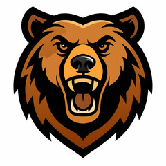 Grizzly Bear Mascot Logo Vector Illustration - SVG, Cricut, Cut Files, Graphic Design, T-Shirt Graphics