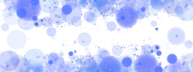 A luminous bokeh that gently shimmers with blue light. Light abstract glowing lights. Glowing bokeh effect isolated. Christmas background made of glowing dust. PNG.