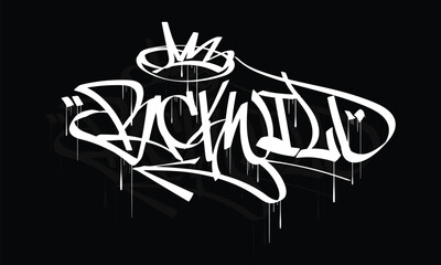 BACK WILD graffiti tag style design